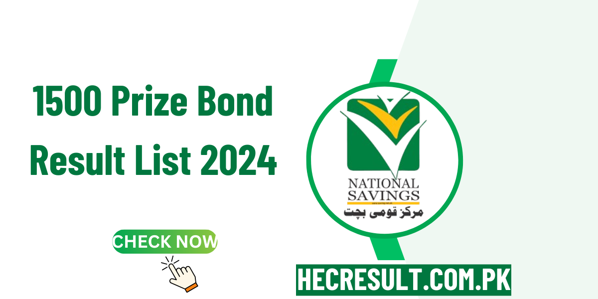 1500 Prize Bond Result List 2024