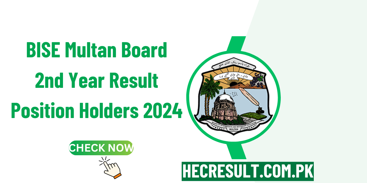 BISE Multan Board 2nd Year Result Position Holders 2024