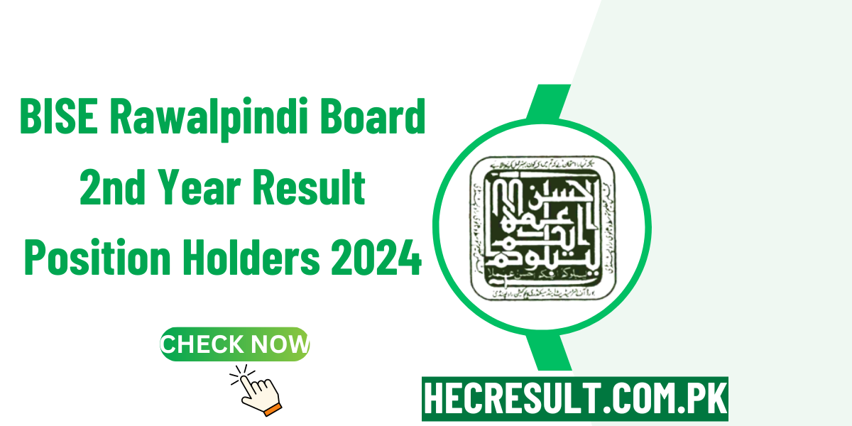 BISE Rawalpindi Board 2nd Year Result Position Holders 2024