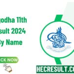 BISE Sargodha Board 11th Class Result 2024 Check By Name