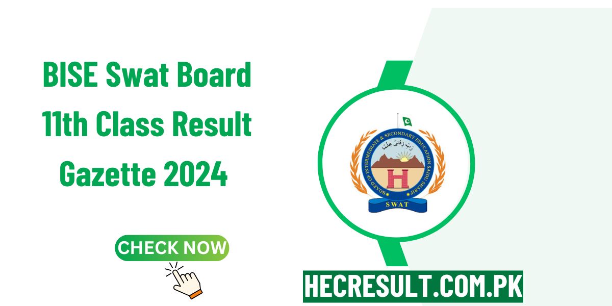 BISE Swat Board 11th Class Result Gazette 2024 [Link Out]