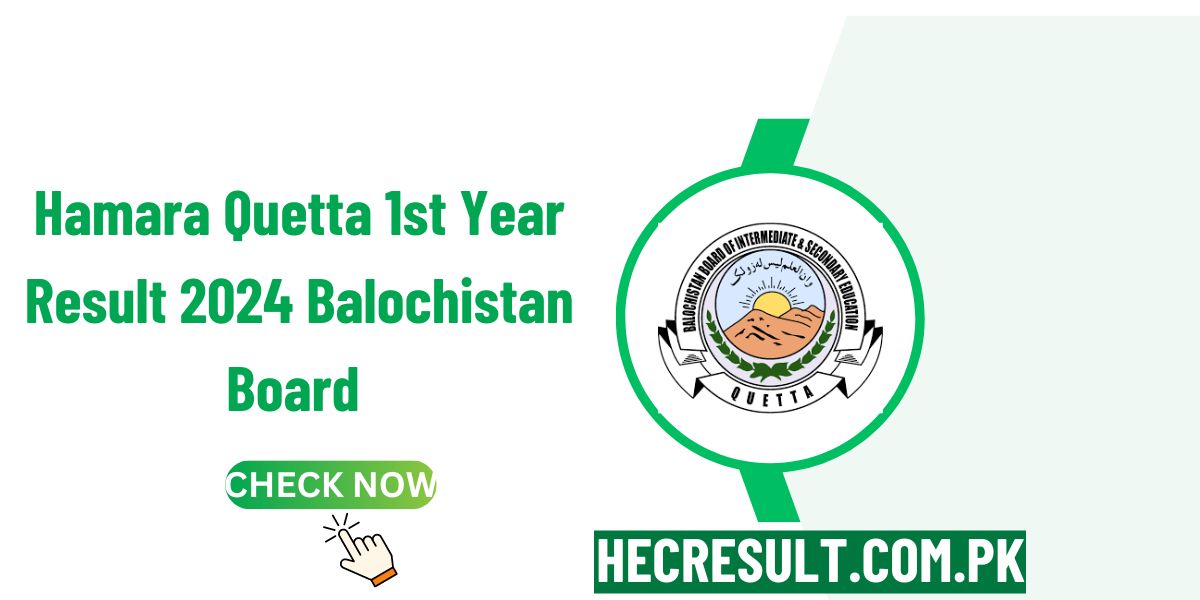 Hamara Quetta 11th Class 1st Year Result 2024 Balochistan Board