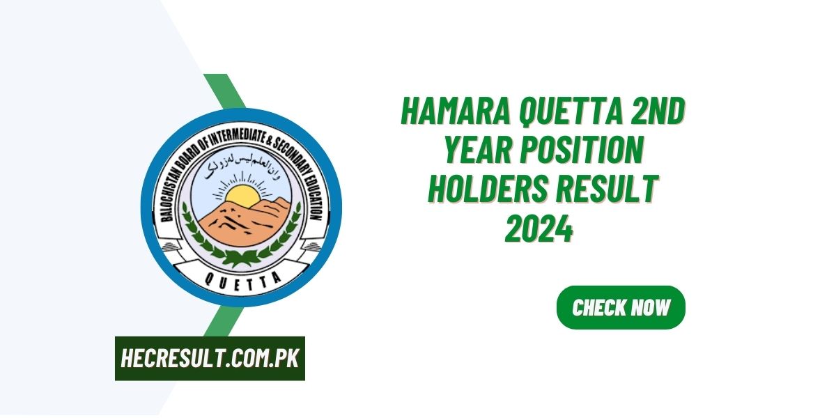 Hamara Quetta 2nd Year Position Holders Result 2024 Announced