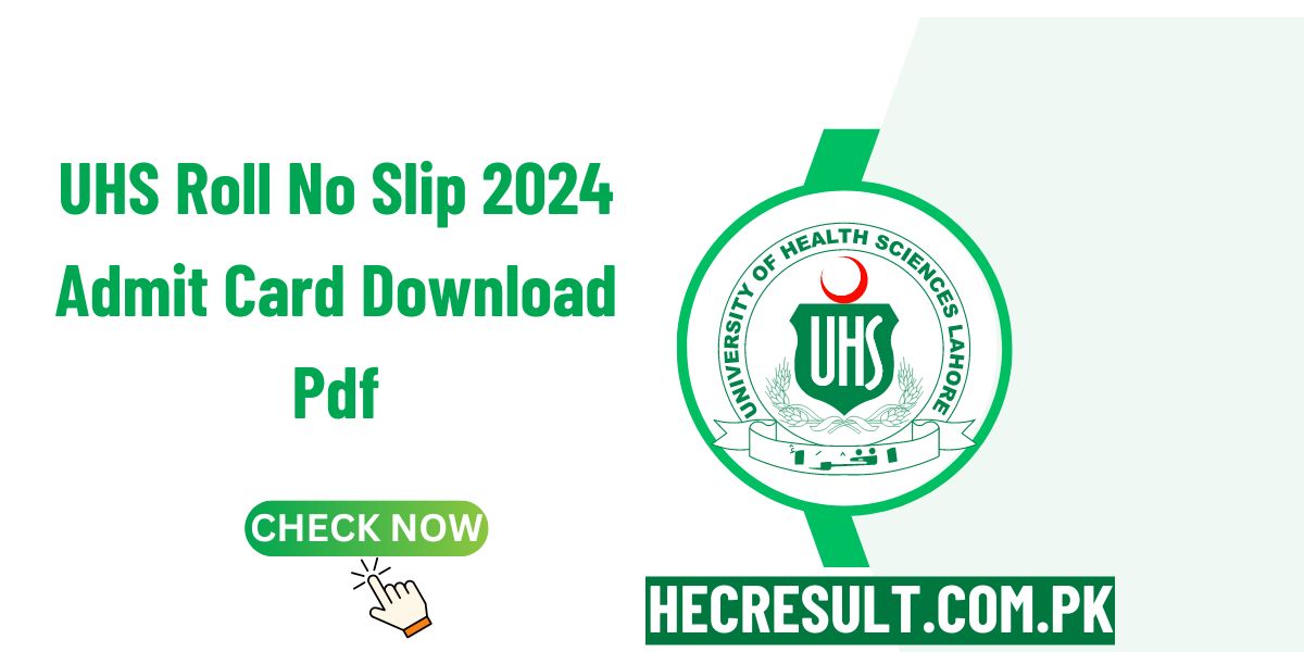 UHS Roll No Slip 2024 Admit Card Download Pdf HEC Result